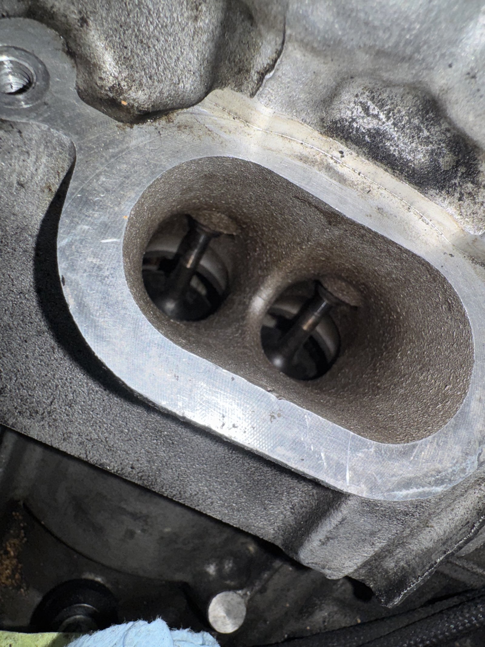 CLS63S intake valves after walnut blasting