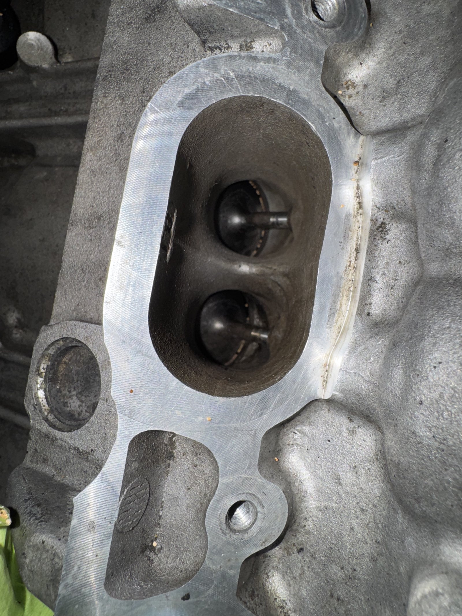 CLS63S intake valves after walnut blasting