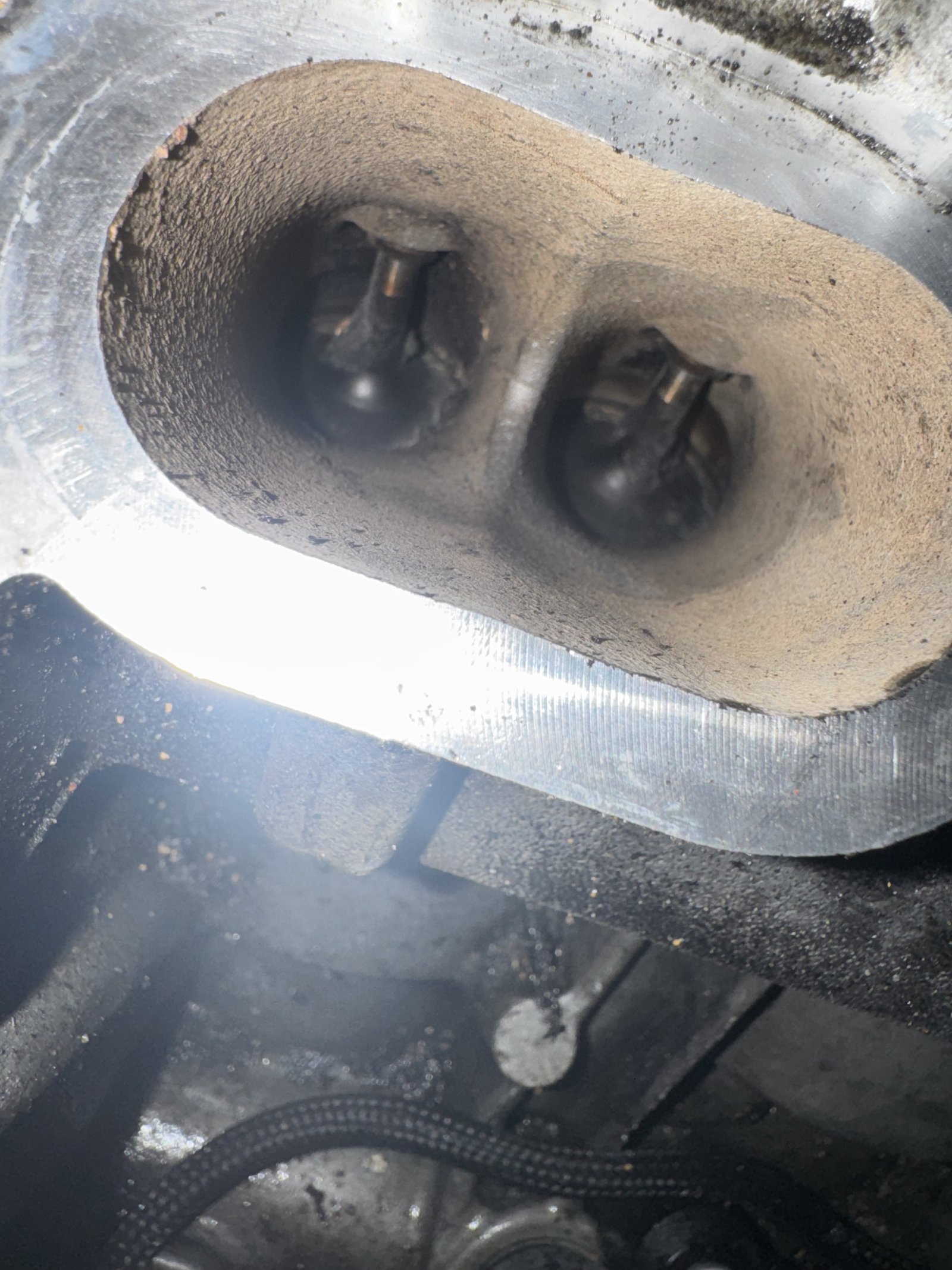 CLS63S intake valves before walnut blasting