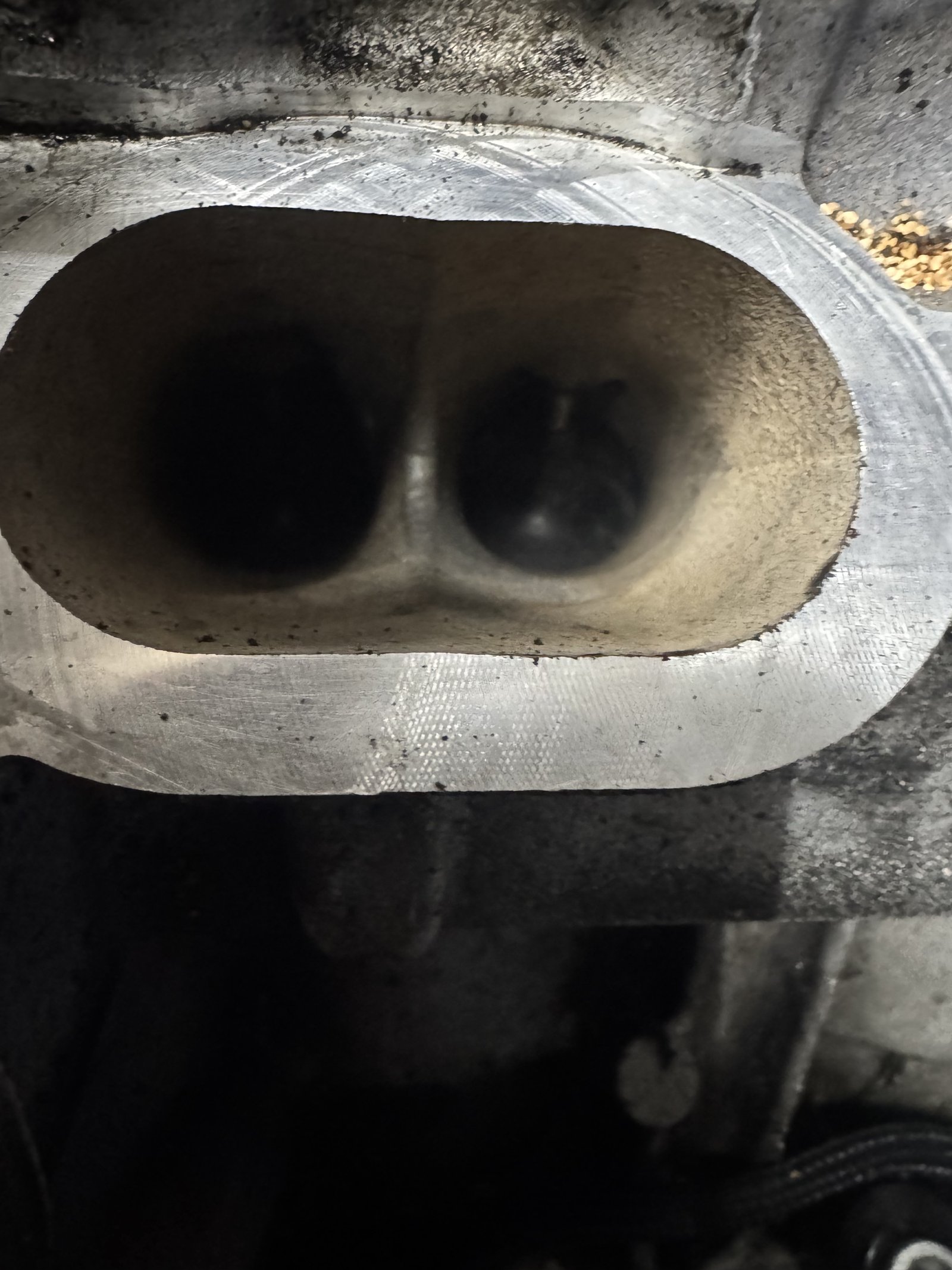CLS63S intake valves before walnut blasting